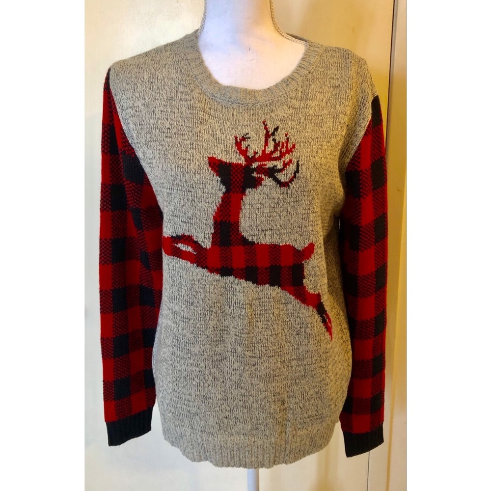 NWOT Self Esteem Reindeer Christmas Sweater